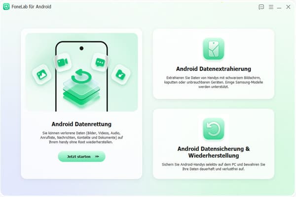 Android Datensicherung & Wiederherstellung starten