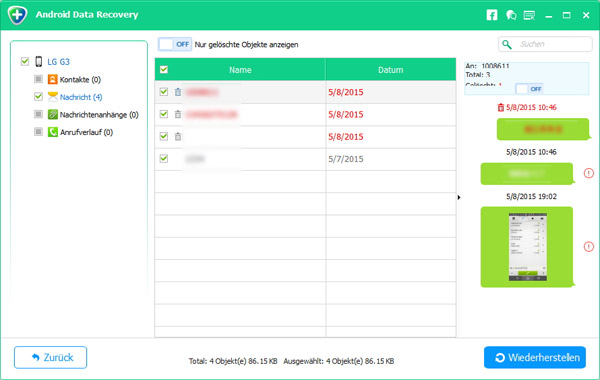 LG Messaging wiederherstellen