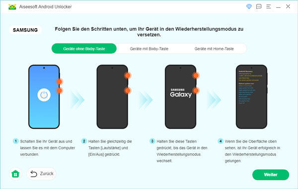 Gerät in Recoverymodus versetzen