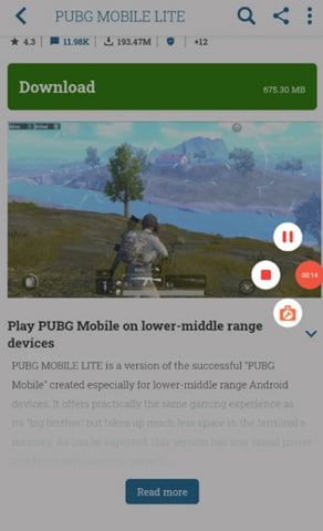 Aufnahme mit AZ Screen Recorder beginnnen