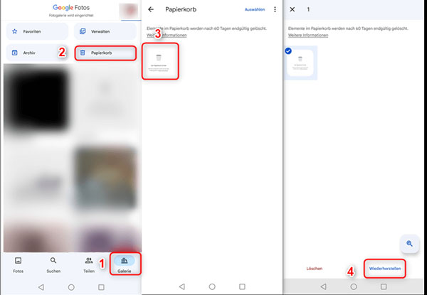 Bilder aus Google Fotos wiederherstellen