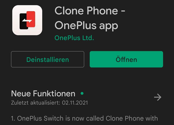 Clone Phone OnePlus app