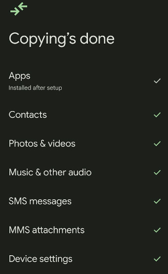 Daten mit Android Switch kopieren