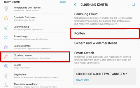 Google Konto hinzufügen