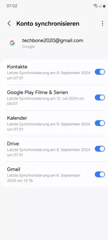 Google Konto synchronisieren