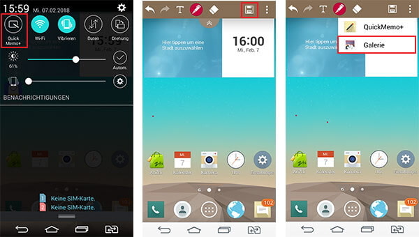 LG Screenshot über Quick Memo+ erstellen