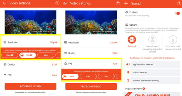 Mobizen Screen Recorder Einstellungen