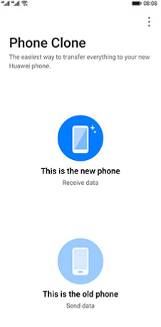 neues Gerät auf Phone Clone wählen