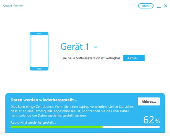 Anrufliste wiederherstellen mit Smart Switch