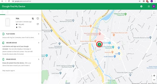 Samsung mit Google sevice zurücksetzen