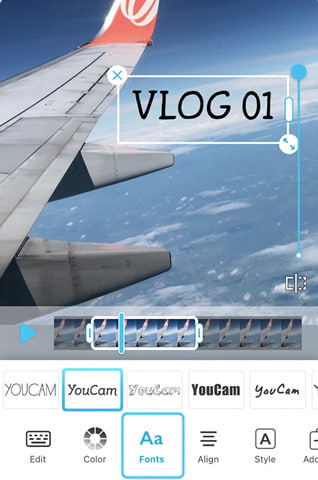 Schriftart mit YouCam anpassen