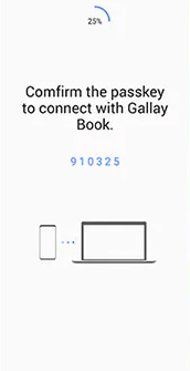 Smartphone Flow Zugangscode bestätigen