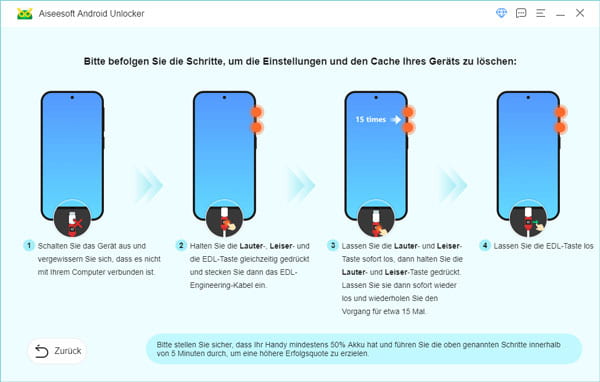 Gerät in bestimmten Modus versetzen