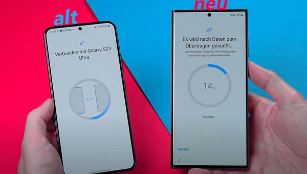 Beide Samsungs verbinden mit Smart Switch