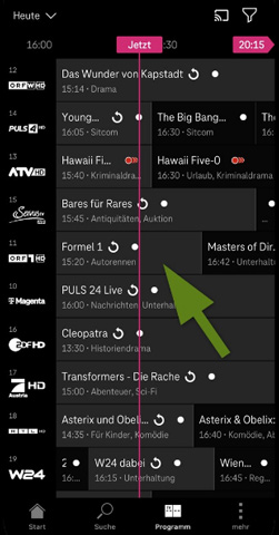Magenta TV auf Handy aufnehmen