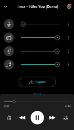 Stimme von Musik mit Moises trennen