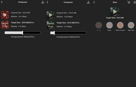 Video Compress Oberfläche
