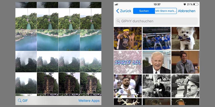 GIFs per WhatsApp verschicken