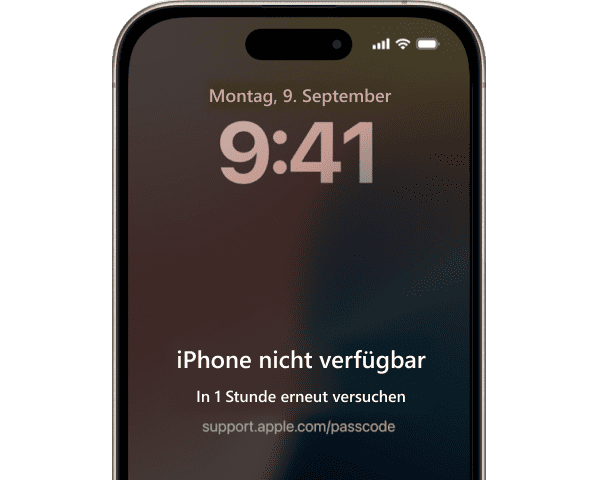 iPhone nicht verfügbar