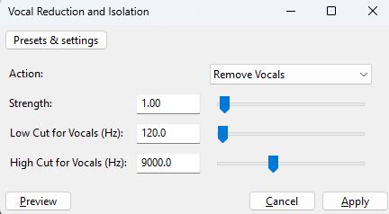 Audioausgabe mit Audacity anpassen