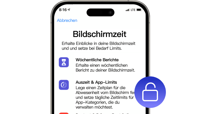 Bildschirmzeit einstellen