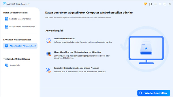 Aiseesoft Data Recovery starten