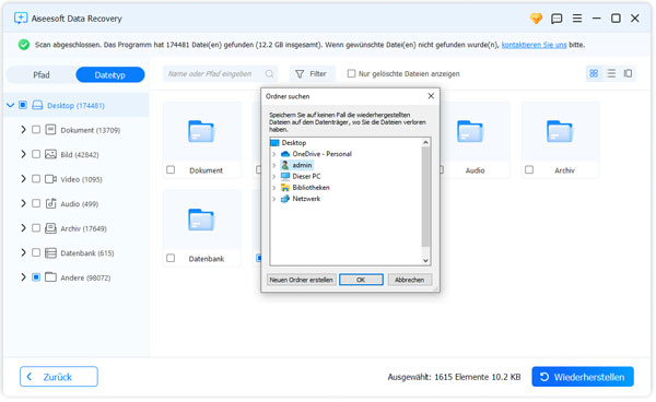 Dateien wiederherstellen