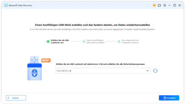 Einen bootfähigen USB-Stick erstellen