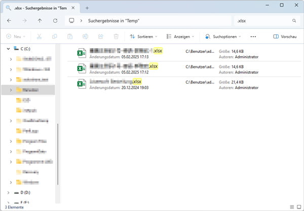 Datei aus Temp-Ordner wiederherstellen
