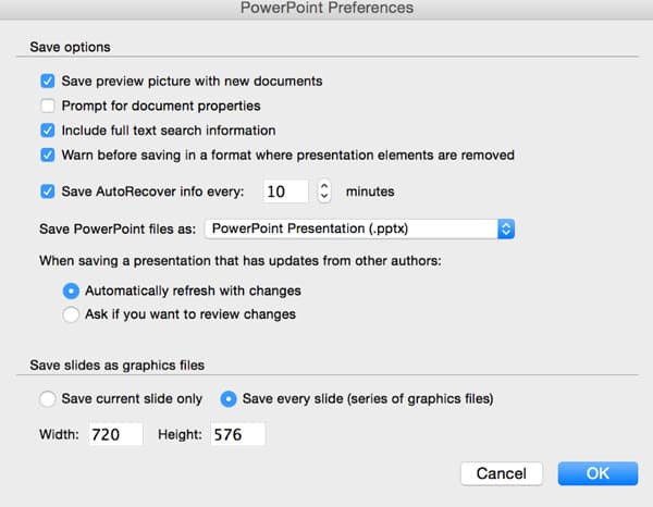 PowerPoint auf Mac automatisch wiederherstellen