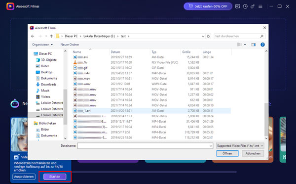 Video Upscaler verwenden