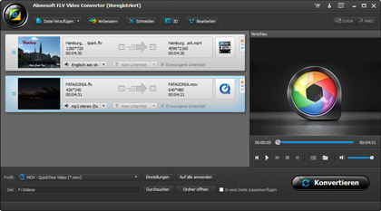 Screenshot von FLV Video Converter