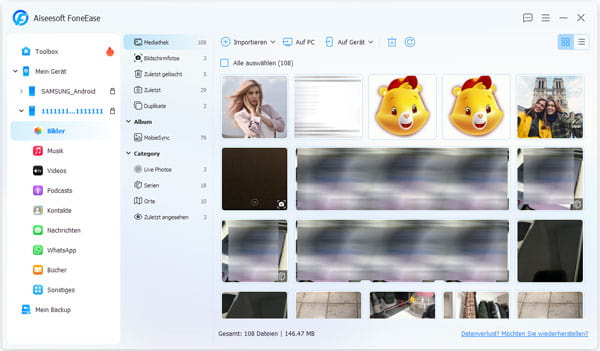 Bilder auf Samsung anzeigen