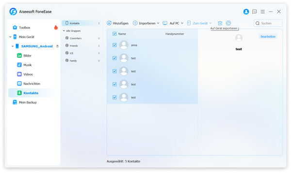Kontakte von Android auf iPhone übertragen