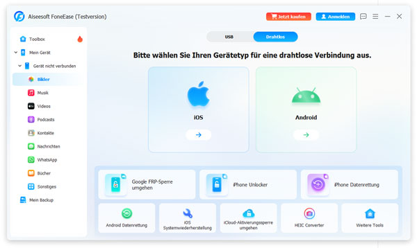 Samsung-Telefone mit FoneEase verbinden
