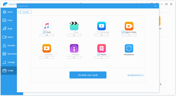 Ein-Klick zum Gerät
