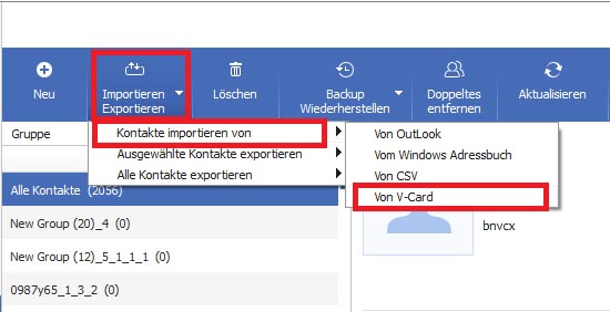 Kontakte von Samsung auf iPhone übertragen