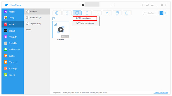 Musik vom iPhone auf PC übertragen