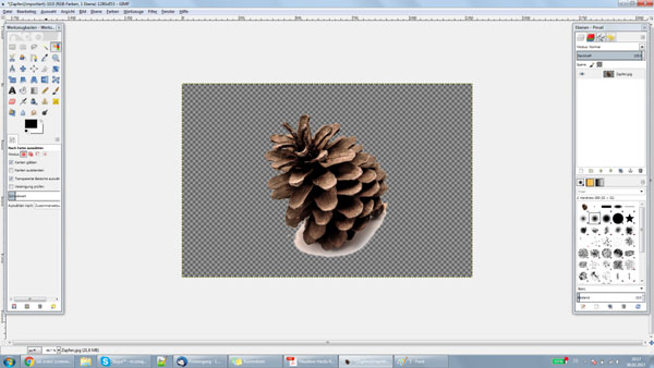 Bild-Hintergrund entfernen mit GIMP