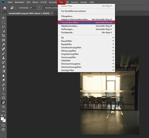 Camera Raw öffnen