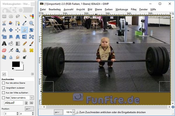 Wasserzeichen zuschneiden