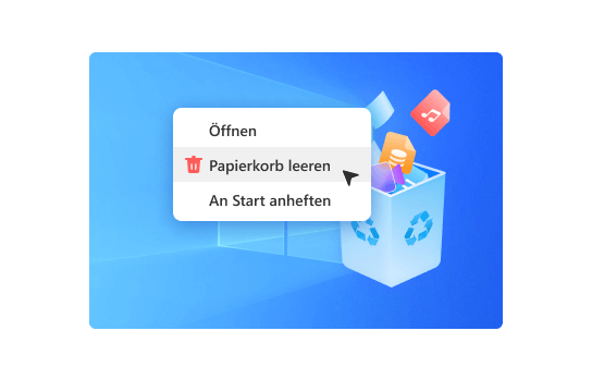 Gelöscht durch Leeren des Papierkorbs