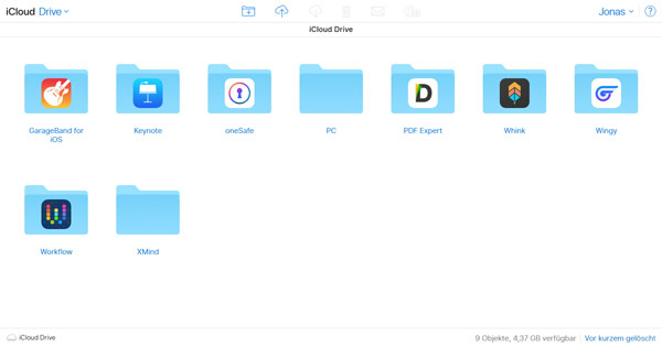 Einen neuen Ordner in iCloud Drive erstellen
