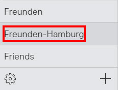 Gruppenname bei iCloud eingeben