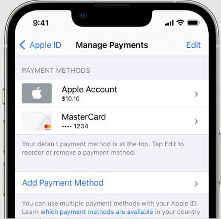 Apple-ID Zahlungsmethode überprüfen