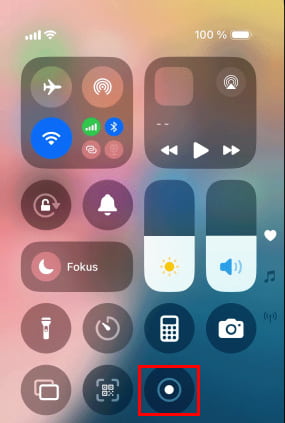 Bildschirmaufnahme auf iOS 18 beginnen