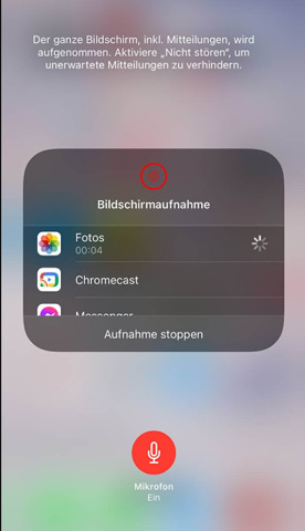 Bildschirmaufnahme Mikrofon aktivieren