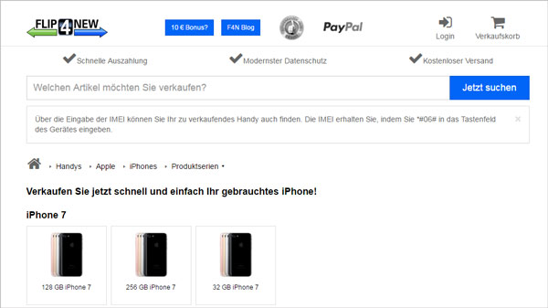 bei FLIP4NEW iPhone verkaufen