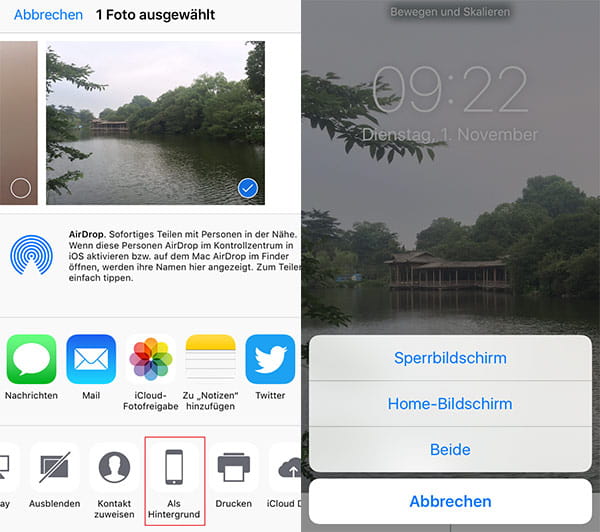Hintergrundbild ändern