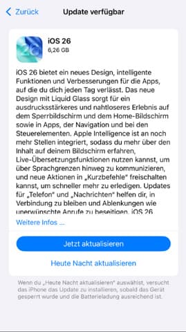 iOS 26 Update